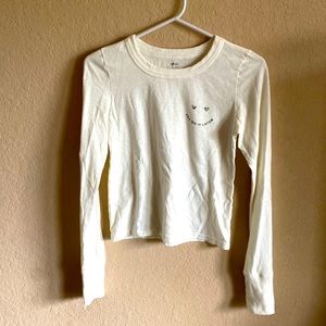 Aerie Waffle Long Sleeve Cropped T-Shirt Women's